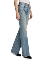 Charlotte Washed-Denim High-Rise Straight-Leg Jeans