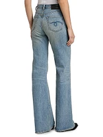 Charlotte Washed-Denim High-Rise Straight-Leg Jeans