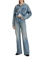 Charlotte Washed-Denim High-Rise Straight-Leg Jeans