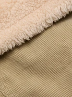 Corduroy & Faux-Sherpa Crop Trucker Jacket