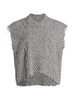 Wool-Blend Cable-Knit Tank