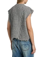 Wool-Blend Cable-Knit Tank