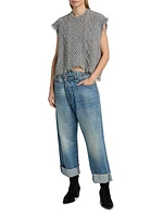 Wool-Blend Cable-Knit Tank