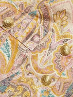 Idy Paisley Stretch Cotton Knee-Length Shirtdress