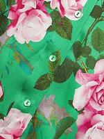 Dani Floral Silk Satin Blouse