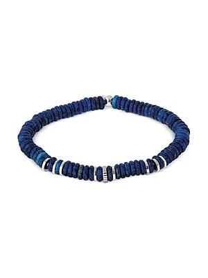 Polished Lapis Disc Bracelet