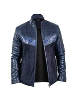 Leather Python Shield Jacket