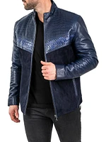 Leather Python Shield Jacket