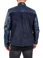 Leather Python Shield Jacket