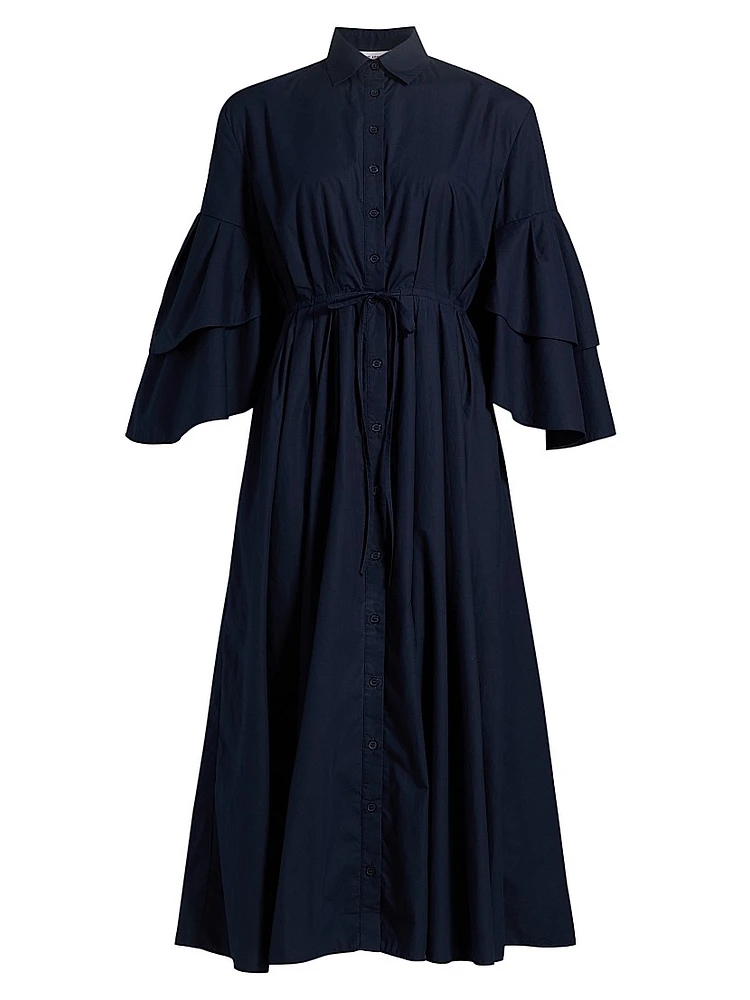 Fiesta Cotton Midi-Shirtdress