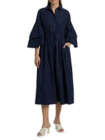 Fiesta Cotton Midi-Shirtdress