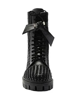 Tresse Combat Textured Ankle Boots