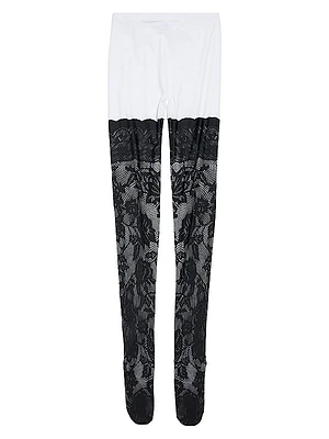 Printed Stay-Up Foot Leggings