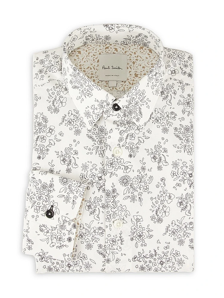 Floral Cotton Tailored Shirt