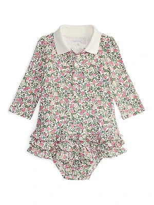 Baby Girl's Floral Interlock Polo Dress