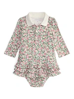 Baby Girl's Floral Interlock Polo Dress