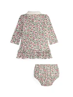 Baby Girl's Floral Interlock Polo Dress