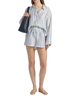 Ana Striped Elasticized Shorts