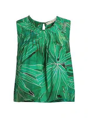 Letta Botanical Print Sleeveless Top