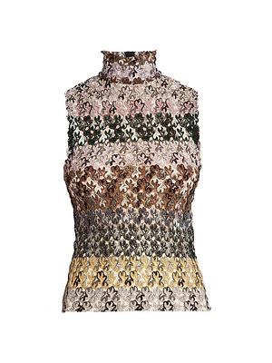 Floral Knit Sleeveless Top