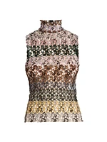 Floral Knit Sleeveless Top
