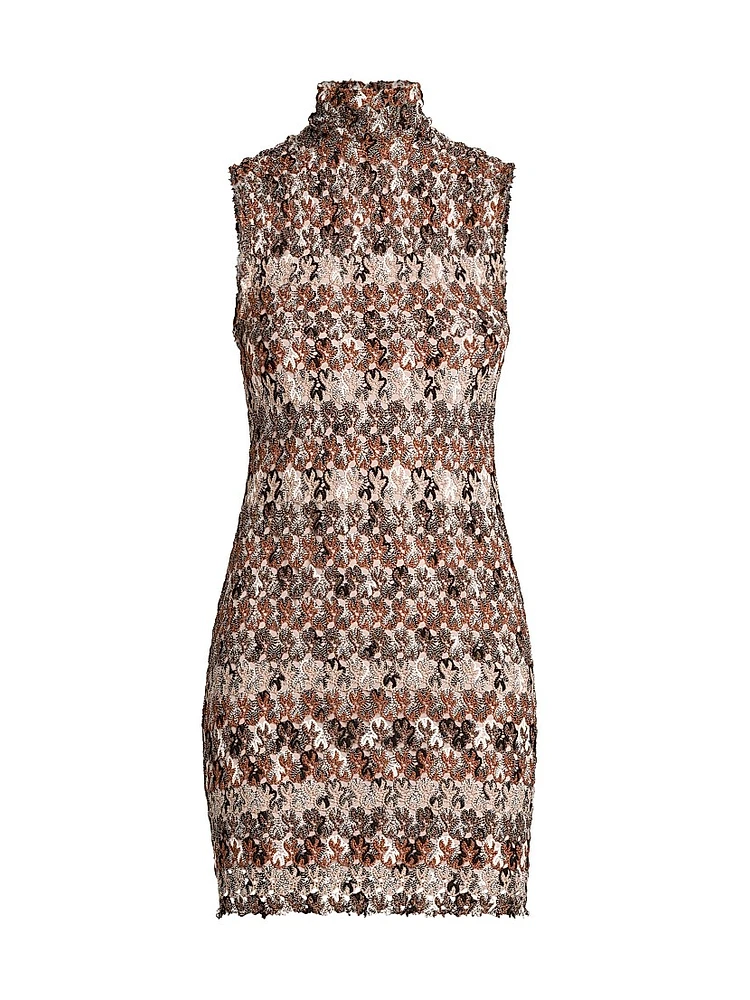 Rolled-Neck Knit Minidress