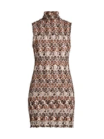 Rolled-Neck Knit Minidress
