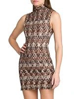 Rolled-Neck Knit Minidress