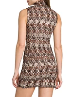 Rolled-Neck Knit Minidress