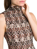 Rolled-Neck Knit Minidress