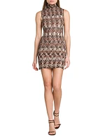 Rolled-Neck Knit Minidress