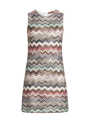 Zig-Zag Sleeveless Minidress