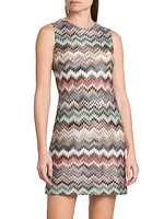 Zig-Zag Sleeveless Minidress