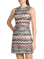 Zig-Zag Sleeveless Minidress
