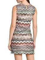 Zig-Zag Sleeveless Minidress