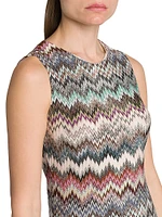 Zig-Zag Sleeveless Minidress