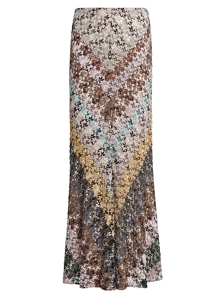 Zig-Zag Knit Maxi Skirt