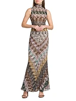Zig-Zag Knit Maxi Skirt