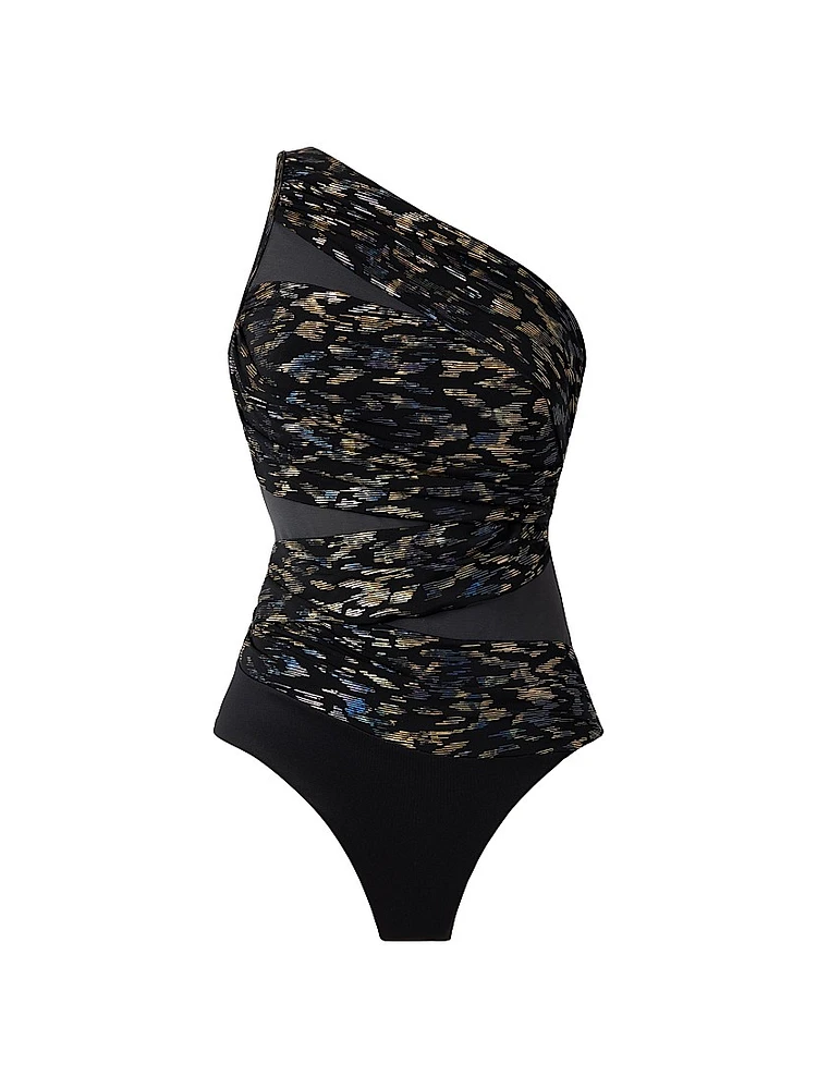 Sparkle Plenty Jena One-Shoulder One-Piece Swimsuit