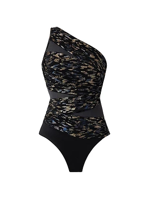 Sparkle Plenty Jena One-Shoulder One-Piece Swimsuit