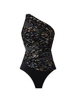 Sparkle Plenty Jena One-Shoulder One-Piece Swimsuit