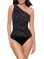 Sparkle Plenty Jena One-Shoulder One-Piece Swimsuit