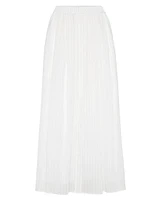 Cotton Pinstripe Organza Full Skirt