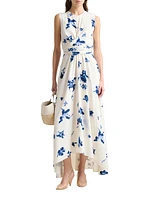 Penny Floral Silk High-Low Dress