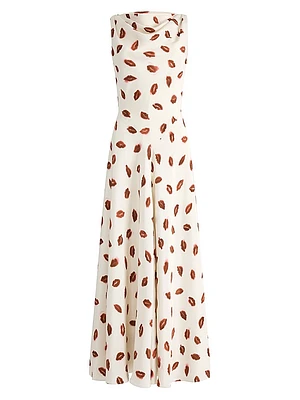 Drina Kiss-Print Maxi Dress