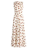 Drina Kiss-Print Maxi Dress