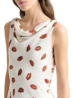 Drina Kiss-Print Maxi Dress