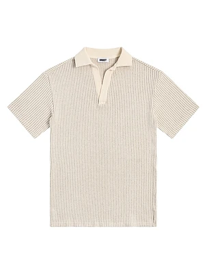 Striped Short Sleeve Polo Shirt