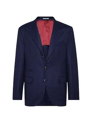 Virgin Wool Flannel Deconstructed Blazer