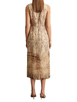 Presley Snake Print Midi-Dress